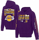 Los Angeles Lakers Purple 17 Time NBA Finals Champions Pullover Hoodie,baseball caps,new era cap wholesale,wholesale hats